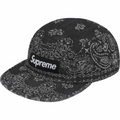 Supreme Bandana Jacquard Denim Camp Cap (Black)