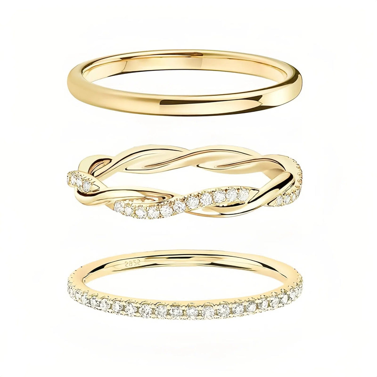 3-Piece Dainty Stackable Rings