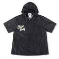SAINT VANITY Embroidered Sporty Zipper Short-sleeved Jacket