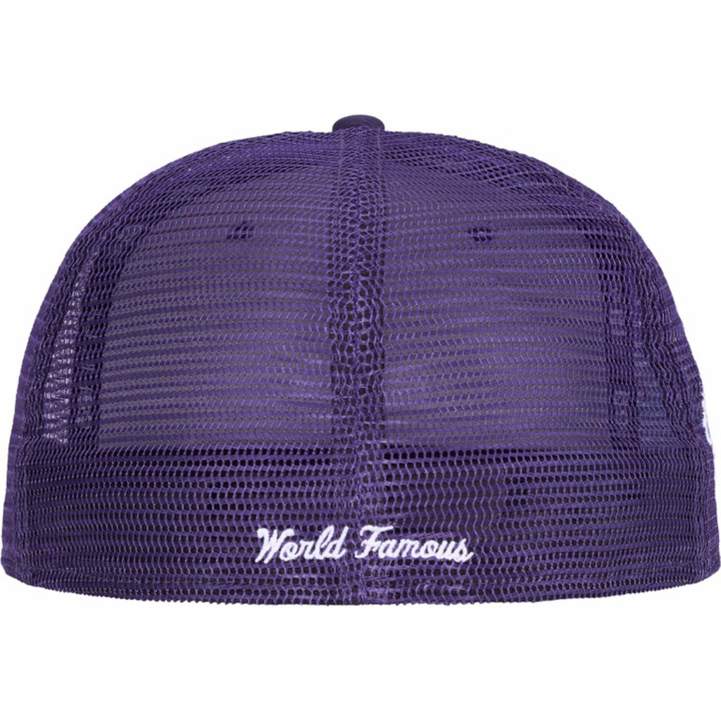 Supreme x New Era Box Logo Mesh Fitted Hat (SS24)(Purple)