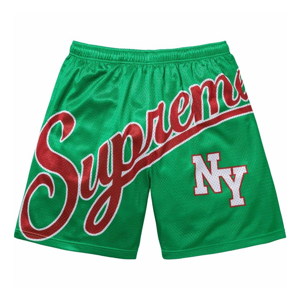 Supreme Big Script Mesh Short (Green)