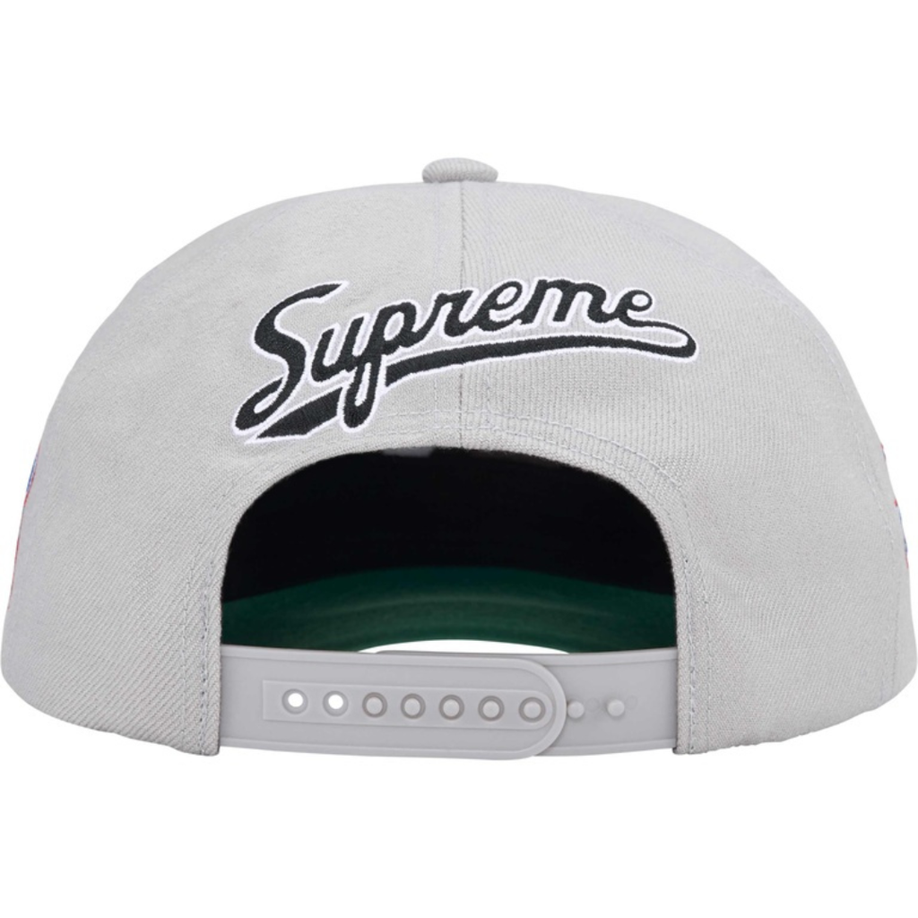 Supreme World Famous S Logo 6 Panel Hat (Grey)