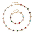 Colorful Heart Crystal Zirconia Necklace
