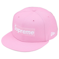 Supreme New Era Rings Box Logo Fitted Hat (Pink)