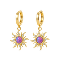 Golden Sun Opal Earring Necklace Bracelet Jewelry Set