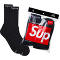 Supreme Hanes Socks (4 Pack)(Black)