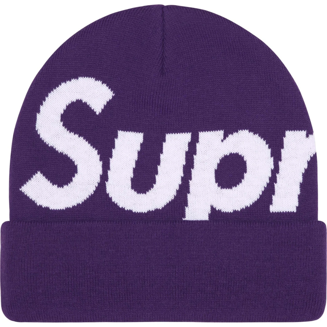 Supreme Big Logo Beanie (Purple)(FW25)