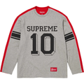 Supreme L/S Split Football Top (Heather Grey)
