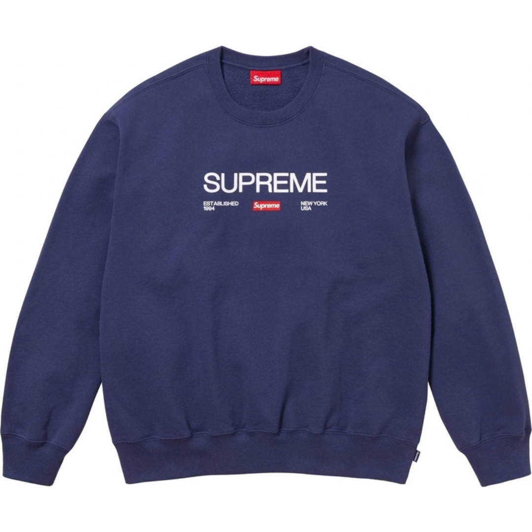 Supreme Established Crewneck (Washed Navy)(SS24)