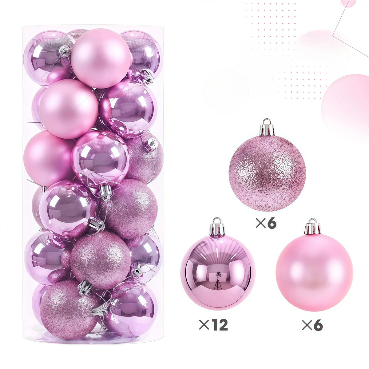 24pcs 3cm Christmas Balls Christmas Decorations Tree Ornaments Ball Xmas Hanging Tree Pendants Home Party Decor New Year Gift