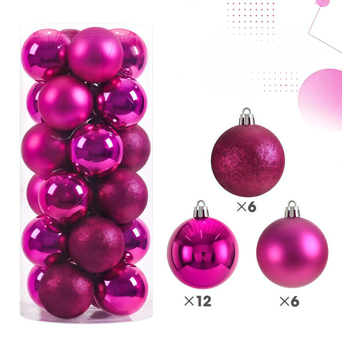 24pcs 3cm Christmas Balls Christmas Decorations Tree Ornaments Ball Xmas Hanging Tree Pendants Home Party Decor New Year Gift