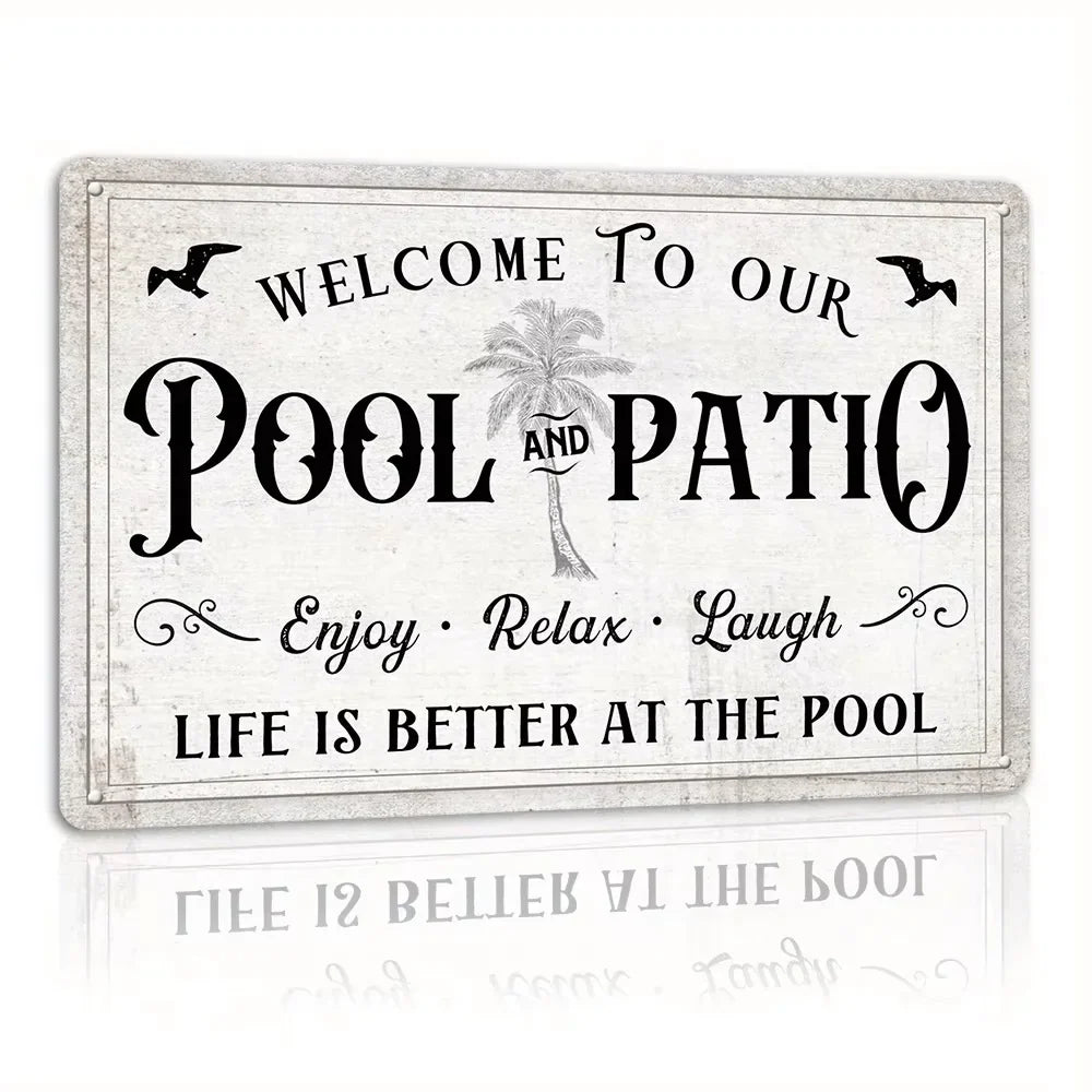Unrivaled "Relax & Enjoy Life" Sign - ColorfulChicken Wall Decor with Weatherproof Iron | Decor Suitable for All Kinds of Places