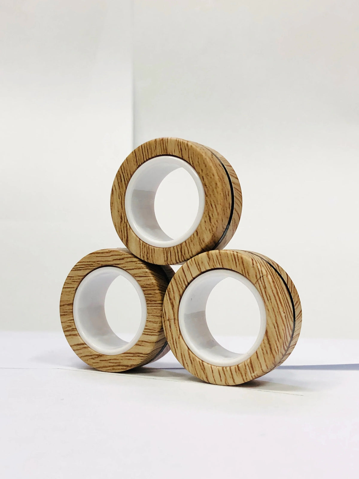 3pcs Fidget Toy Set Finger Magnetic Rings Colorful Adult Magnets Spinner Rings for Relieve Stress Anxiety Relief Therapy