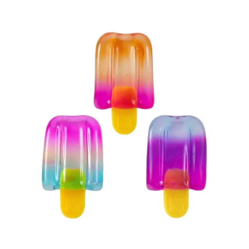 Gradient Liquid Filled Popsicle Squishy Toy Stress Relief Hand Squeeze Gadget Desktop Ornament For Birthday And Holiday Gift Use
