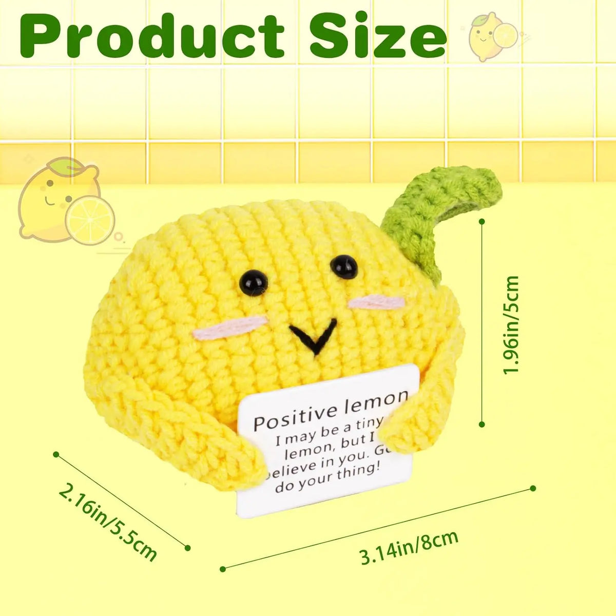 Positive Pocket Hug Mini Crochet Stuffed Doll Handmade Knitted Plush Potato Turtle Duck Funny Support Gift for Friend Home Decor