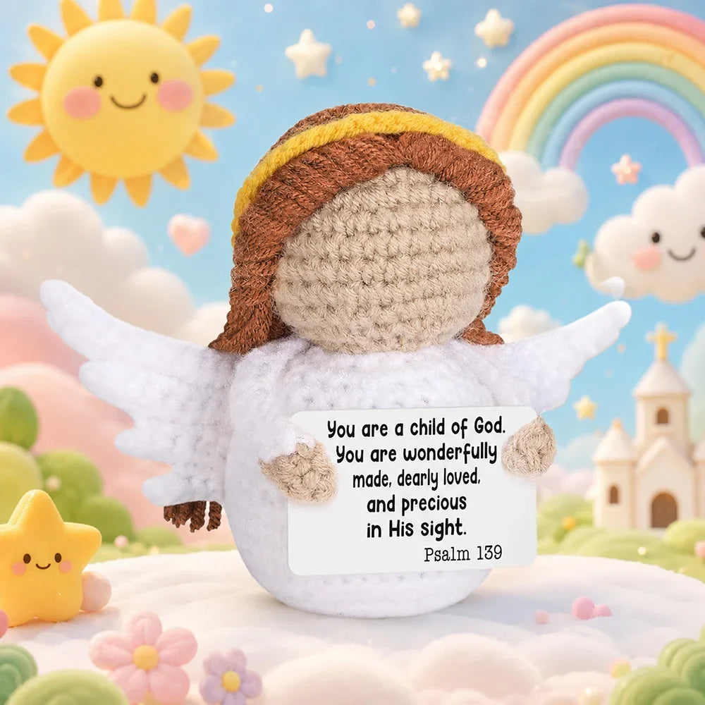 Positive Pocket Hug Mini Crochet Stuffed Doll Handmade Knitted Plush Potato Turtle Duck Funny Support Gift for Friend Home Decor