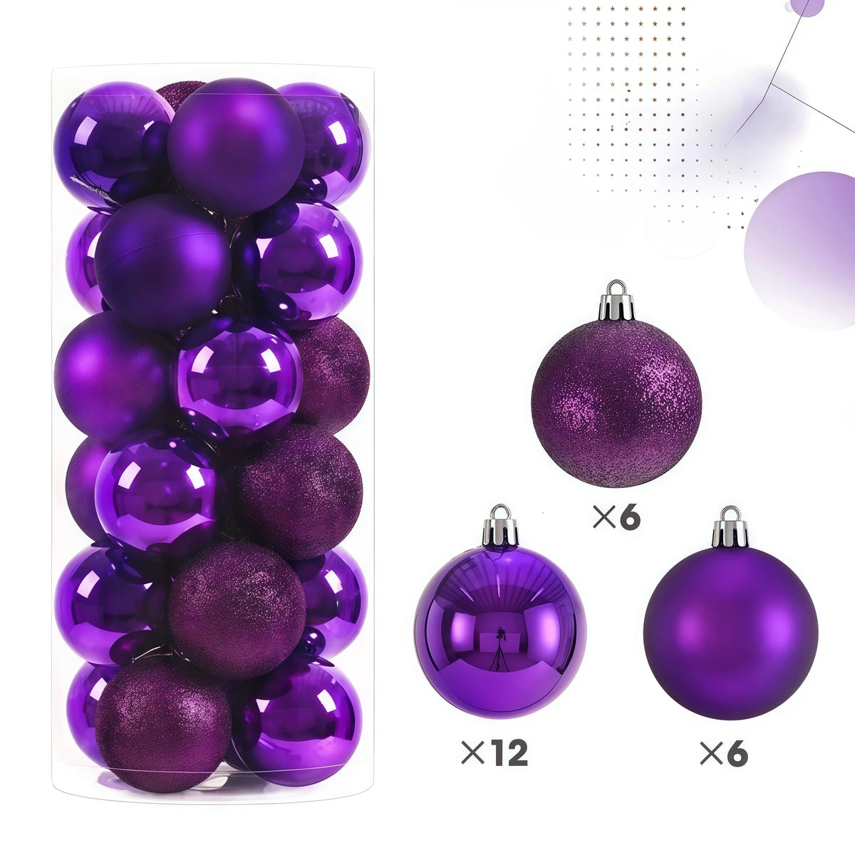 24pcs 3cm Christmas Balls Christmas Decorations Tree Ornaments Ball Xmas Hanging Tree Pendants Home Party Decor New Year Gift