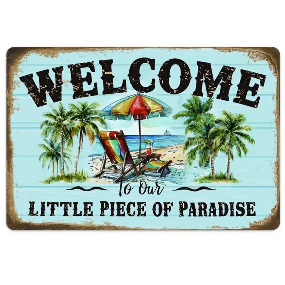 Unrivaled "Relax & Enjoy Life" Sign - ColorfulChicken Wall Decor with Weatherproof Iron | Decor Suitable for All Kinds of Places