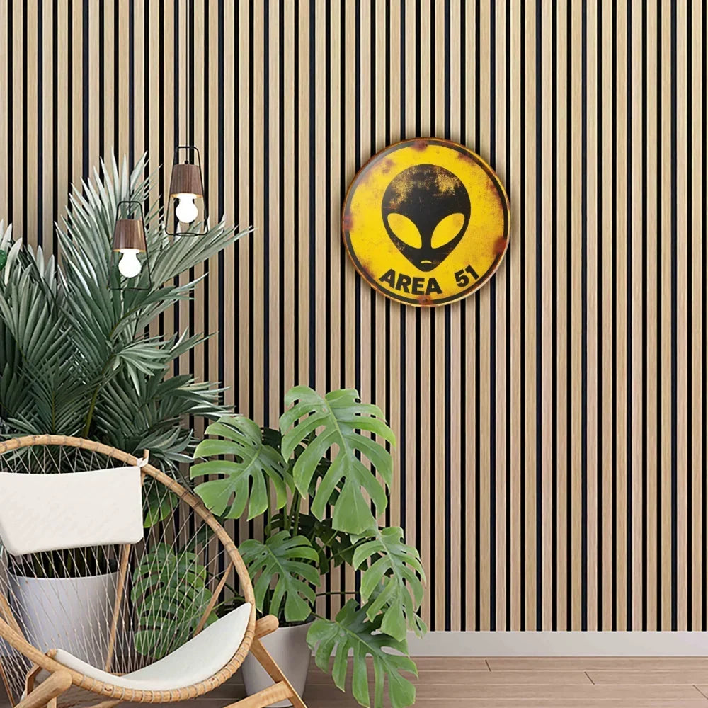 Area 51 Vintage Metal Sign 78 Inch Creative Retro UFO Alien Decorative Art Perfect for Cafe Club Bar and Beach House Wall Decor