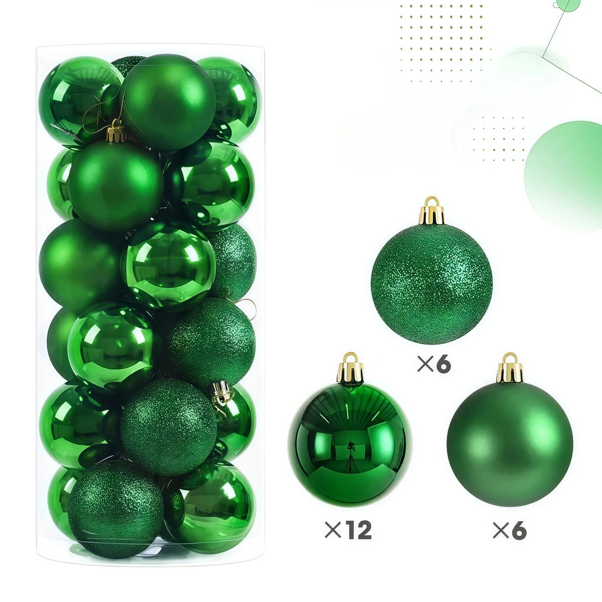 24pcs 3cm Christmas Balls Christmas Decorations Tree Ornaments Ball Xmas Hanging Tree Pendants Home Party Decor New Year Gift