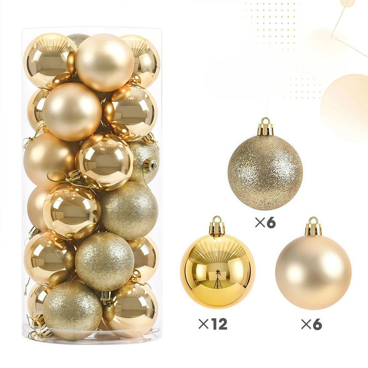 24pcs 3cm Christmas Balls Christmas Decorations Tree Ornaments Ball Xmas Hanging Tree Pendants Home Party Decor New Year Gift