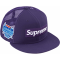 Supreme x New Era Box Logo Mesh Fitted Hat (SS24)(Purple)