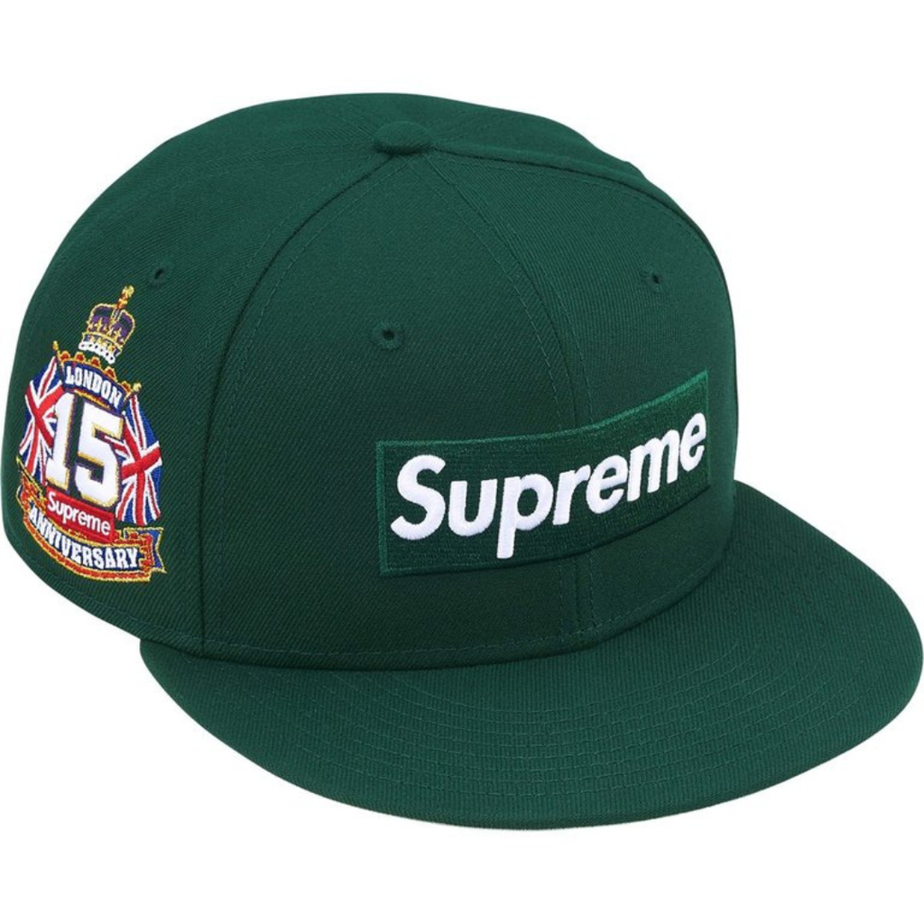 Supreme New Era Shop Box Logo Fitted Hat (Green)