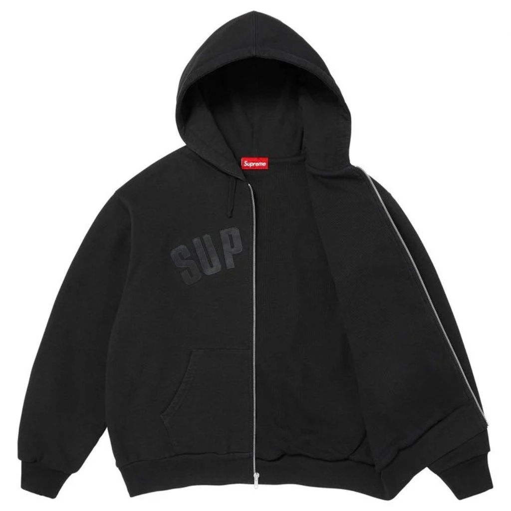 Supreme Arc Thermal Line Zip Up Hoodie (Black)