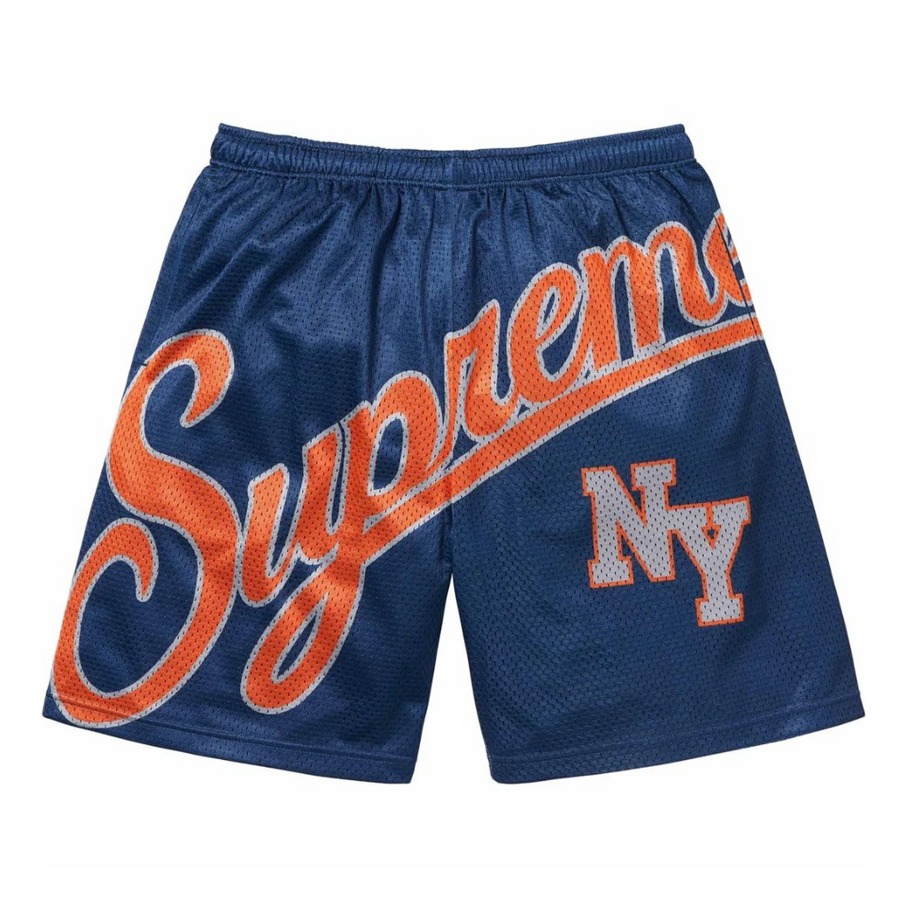 Supreme Big Script Mesh Short (Blue)