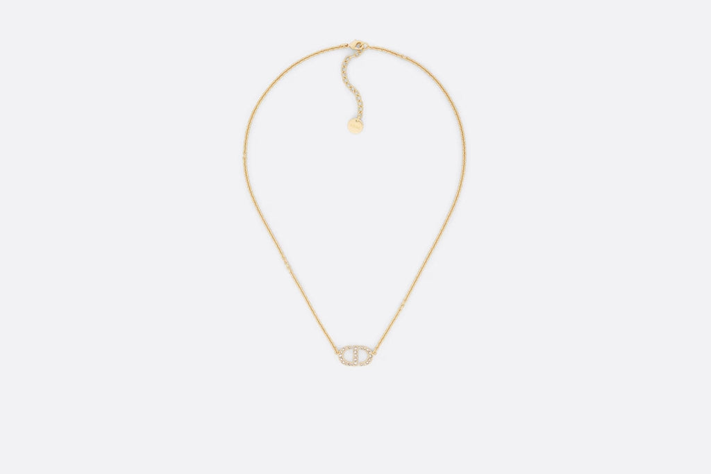 CHRISTIAN DIOR Petit CD Necklace Gold-Finish Metal(Gold)
