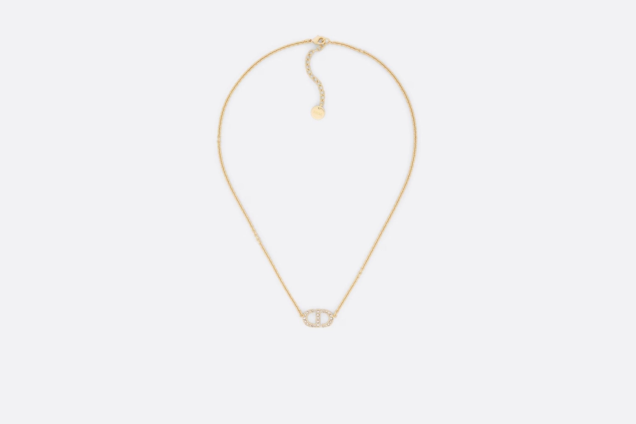 CHRISTIAN DIOR Petit CD Necklace Gold-Finish Metal(Gold)