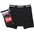 Supreme Hanes Boxer Briefs (Pack of 4)(Black)