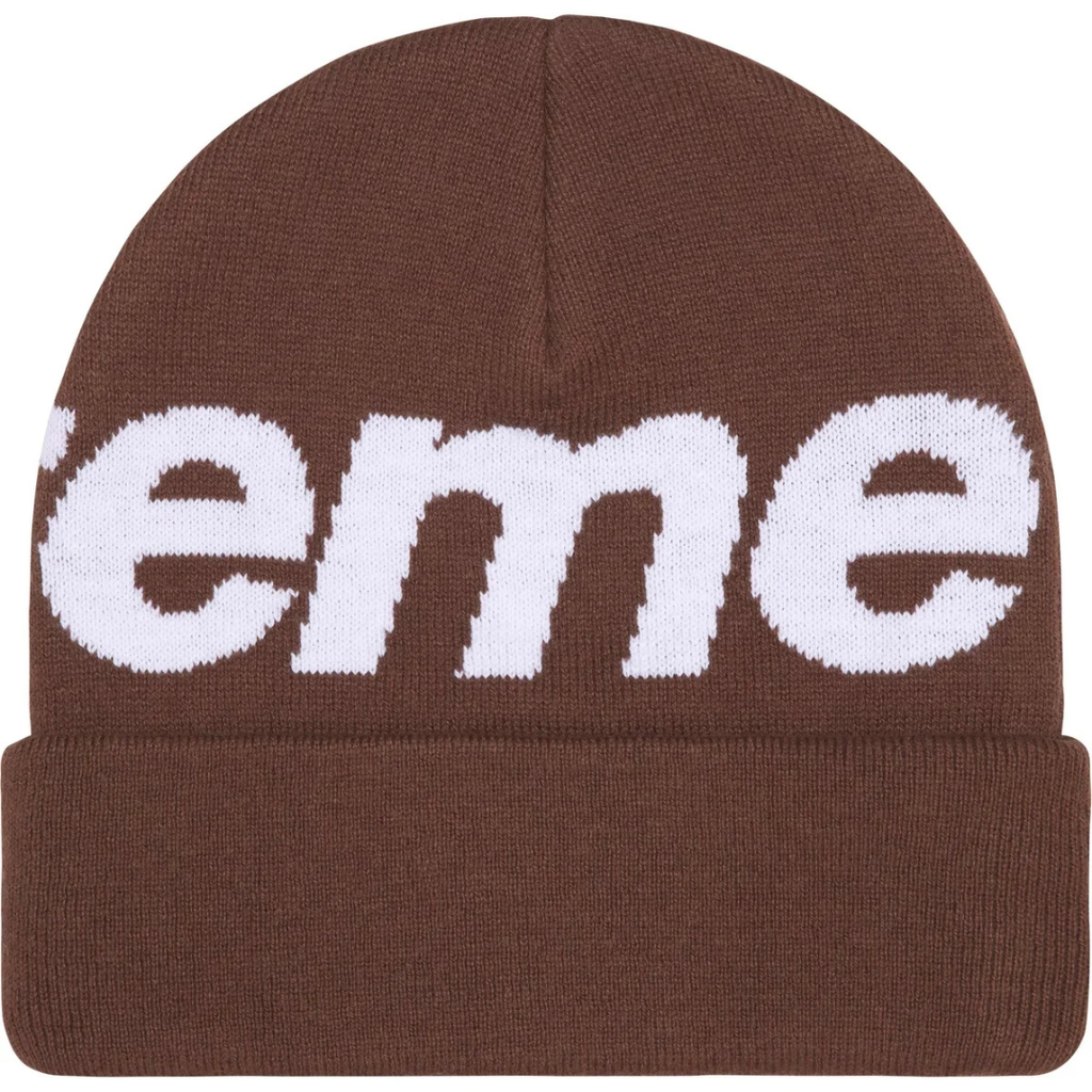 Supreme Big Logo Beanie (Brown)(FW25)