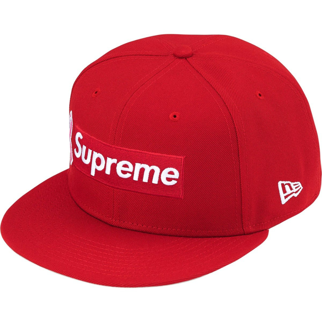 Supreme x New Era Breast Cancer Awareness Box Logo Fitted Hat (Red)