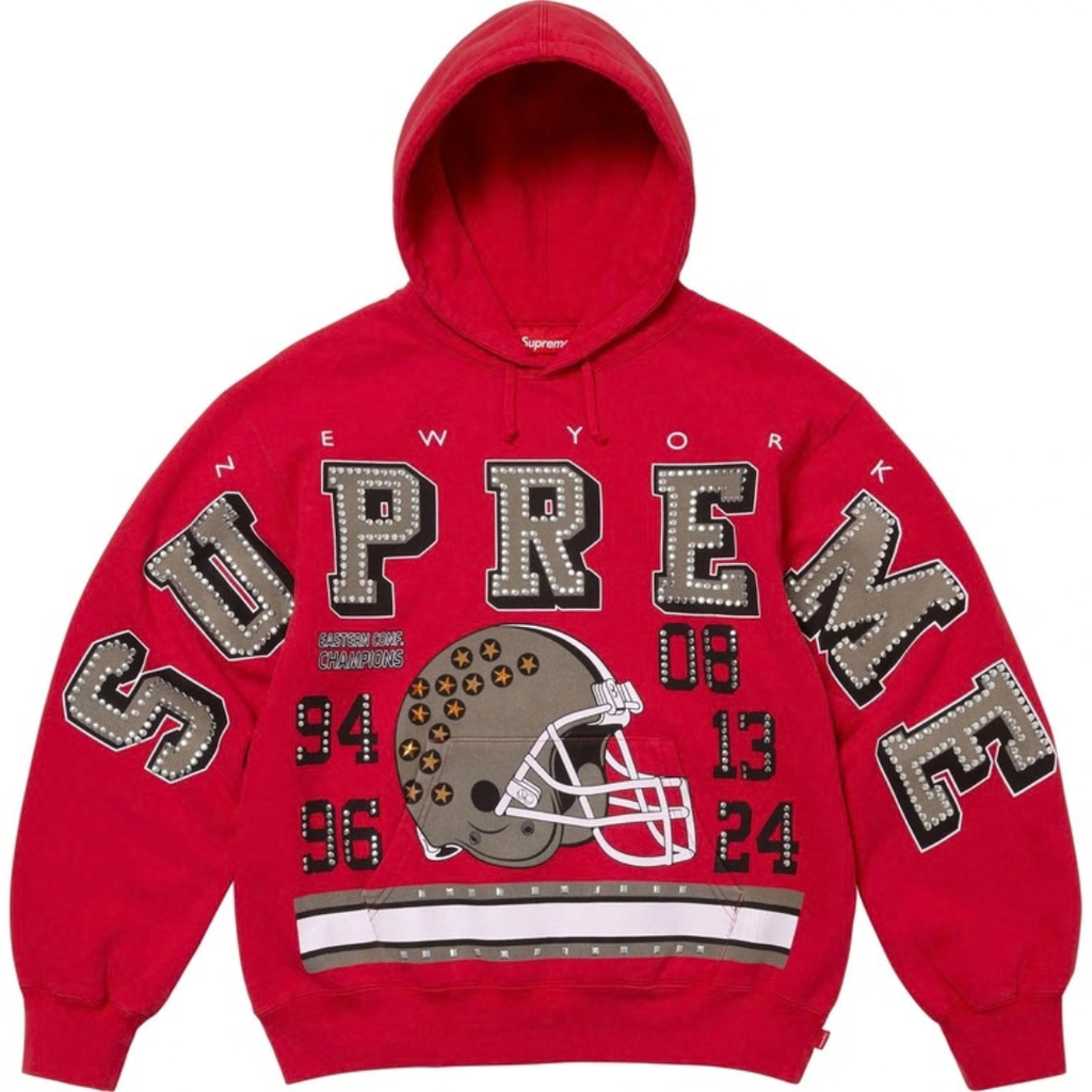 Supreme Champions Studded Hoodie (Red)