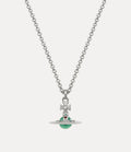 VIVIENNE WESTWOOD New orb pendant Brass(Petite/Silver/Green)